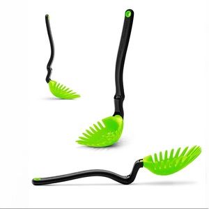 Slotted Spoon, Straining Ladle, And Pasta Server Color Green Kitchen Supplies